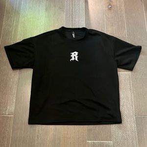 Black and white tour type shirt